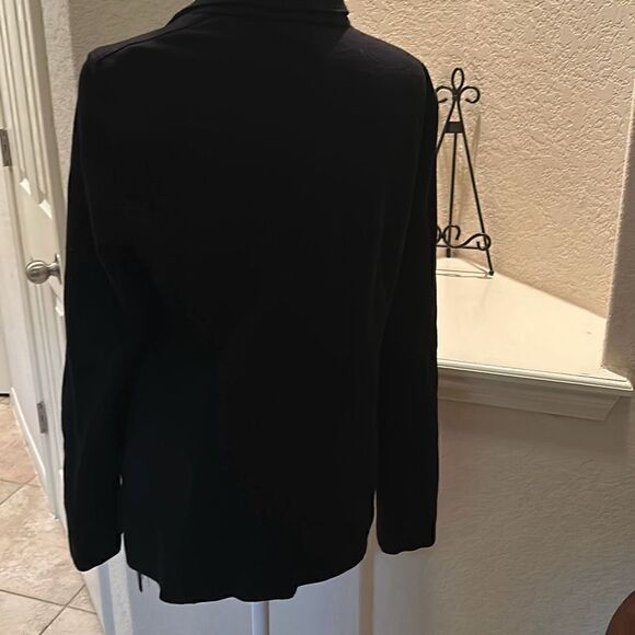 Marc Cain Womens Size N3 Button Up Knit Blazer Coat Black 100% Virgin Wool New - Picture 4 of 11